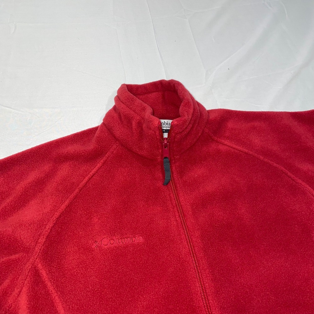 Columbia Womens Red Fleece Full Zip Jacket WL6114 Mock Neck‎ Small